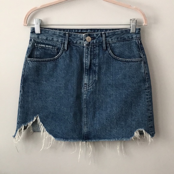 3x1 Celine distressed denim mini skirt 26 - Picture 3 of 15